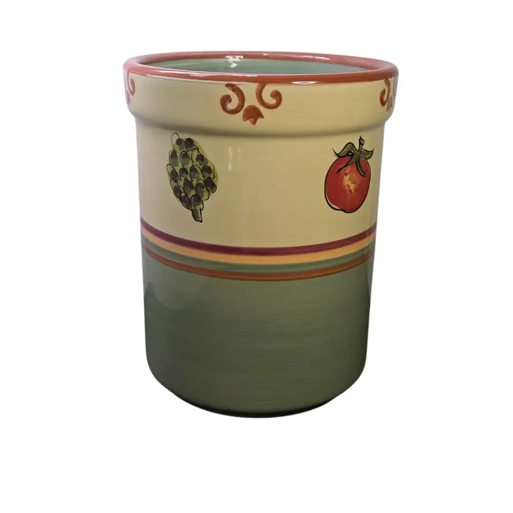 HD Designs Veggie Garden Utensil Holder Ceramic Kitchen Crock 7